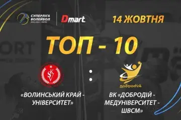 ТОР-10 кращих розіграшів матчу «Волинський край-Університет» - ВК «ДоброДій-Медуніверситет-ШВСМ»