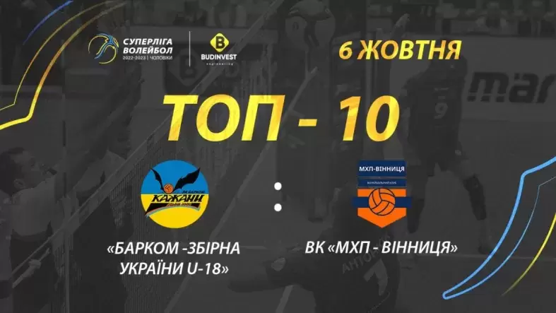 ТОР-10 кращих розіграшів від «Барком-Збірна України U-18» та ВК «МХП-Вінниця»