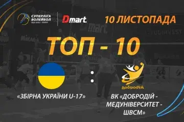 Кращі розіграші матчу «Збірна України U-17» - ВК «ДоброДій-Медуніверситет-ШВСМ»