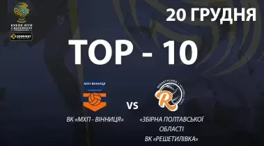 ТОР-10 найкращих розіграшів матчу ВК «МХП-Вінниця» - ВК «Решетилівка»