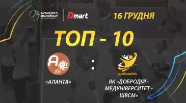 ТОР-10 розіграшів матчу «Аланта» - ВК «ДоброДій-Медуніверситет-ШВСМ»